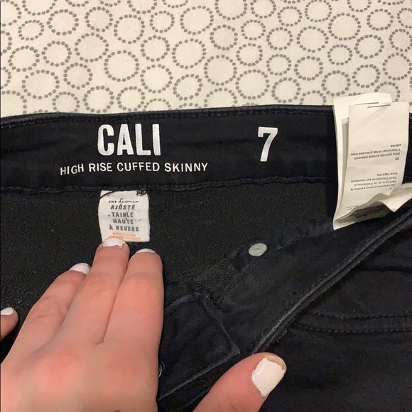 Black distressed skinny jeggings super stretch - Picture 4 of 4